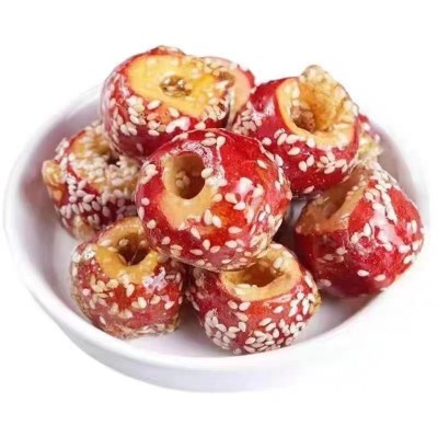 批发冻干山楂冰糖葫芦独立包装代发250g 空心山楂球休闲零食批发图5