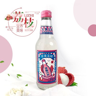 百果星球汽水果味果汁碳酸饮料低糖0脂肪358ml*20瓶玻整箱批发图4
