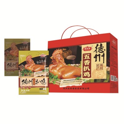 德州五香扒鸡福利礼品盒熟食年货2只装烧鸡礼盒一件代发扒鸡礼盒图5