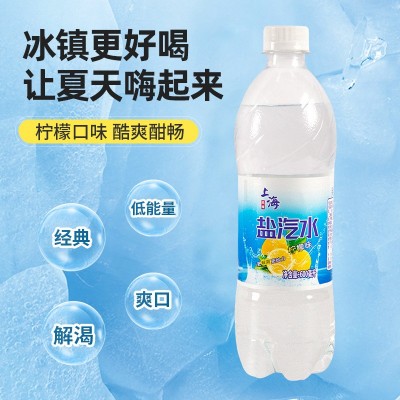 延淮上海风味盐汽水柠檬味碳酸饮料600ml*24瓶整箱批发团购更优惠图4