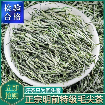 四川原产毛尖茶叶2024年新茶浓香型绿茶明前头采春茶250g批发图2