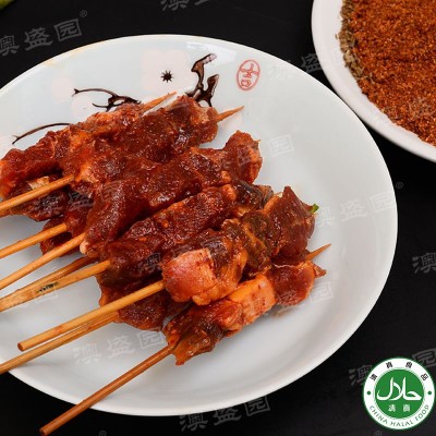 雪花牛肉串清真牛肉小串烧烤料腌制安格斯品质烧烤食材批发顺丰图2