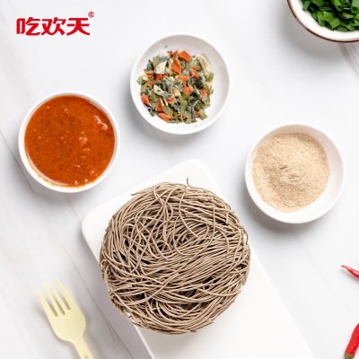 吃欢天荞麦杂粮面93g*4桶全麦速食免煮方便面低脂整箱批发代发图3