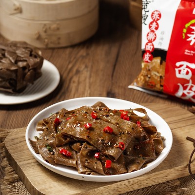 吃欢天荞麦面皮香汁酸辣味112g*10袋整箱擀面皮非油炸批发代发图2