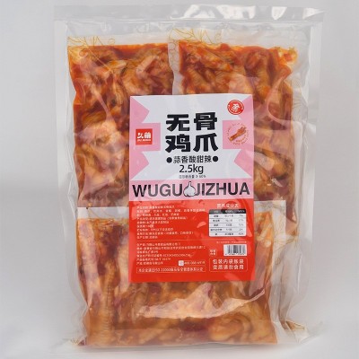 久萌无骨鸡爪 柠檬蒜香酸辣凤爪5包分装5斤装去骨鸡爪凤爪整箱图3