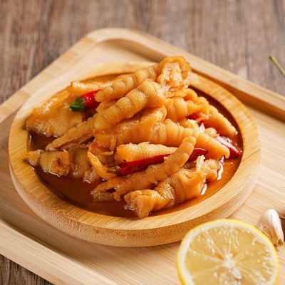 厂家一件代发500g罐装柠檬无骨鸡爪即食网红零食酸辣脱骨凤爪批发图2