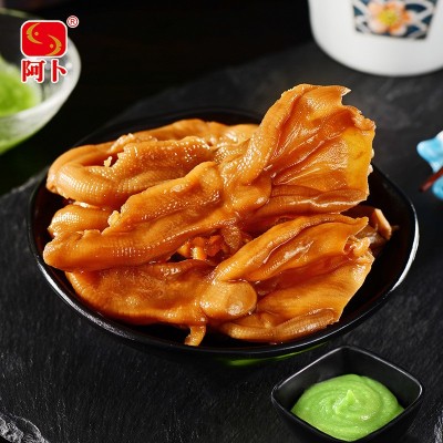 阿卜无骨鸭掌500g去骨鸭爪即食卤味小零食真空小包装武汉脱骨鸭掌图4