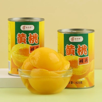 正品黄桃罐头整箱12罐装*425克砀山特产新鲜糖水水果罐头2罐批发图2