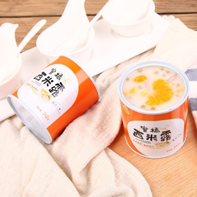 新鲜多口味酸奶西米露整箱混合新鲜橘子什锦菠萝黄桃椰果商用批发图4