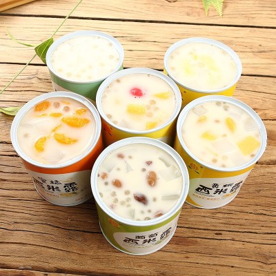 新鲜多口味酸奶西米露整箱混合新鲜橘子什锦菠萝黄桃椰果商用批发图3