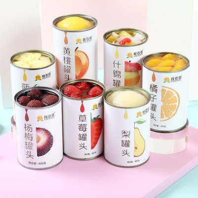 水果罐头混合装整箱多口味新鲜黄桃菠萝杨梅橘子山楂葡萄商用批发图3