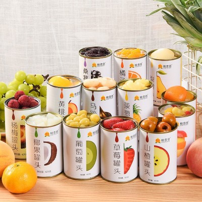 屈姑水果罐头-黄桃罐头-橘子罐头整箱批发工厂直售烘焙奶茶原料图5
