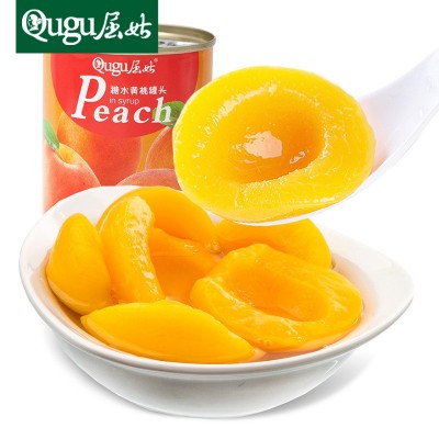 屈姑黄桃罐头整箱批发工厂直售烘焙奶茶原料水果罐头源头厂家图1