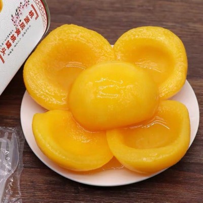 砀山新鲜糖水黄桃罐头12罐425g罐整箱包邮对开水果罐头零食特产