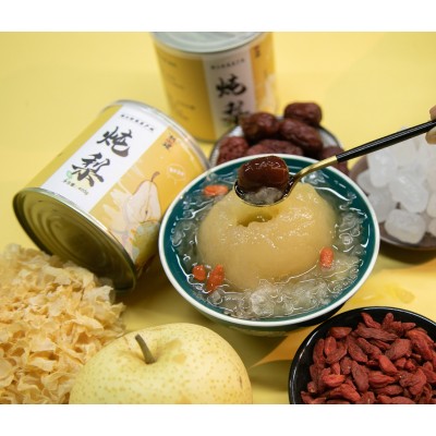 6罐礼盒装一整颗冰糖烤梨罐头炖梨酥梨水果罐头先用后付零食工厂图5