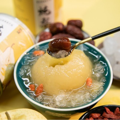 6罐礼盒装一整颗冰糖烤梨罐头炖梨酥梨水果罐头先用后付零食工厂图3