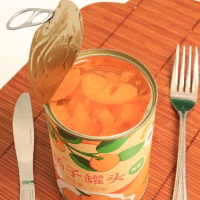 新鲜橘子罐头425g*5罐整箱礼盒糖水水果桔子餐饮水果捞午后零食图4