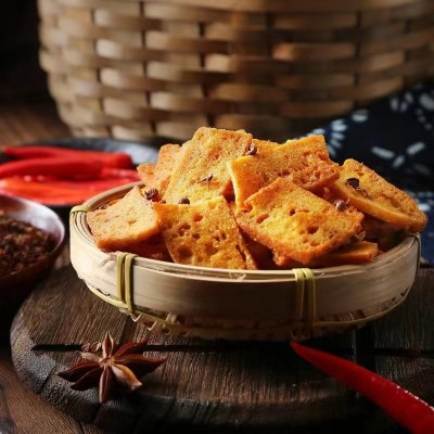椒香干膜片麻辣酥烤馍片批发 祥酥舒网红手工花椒膜片追剧零食整图5
