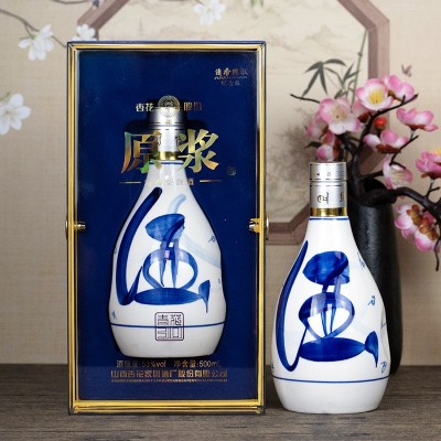 53度山西杏花村产地青花30原浆复兴版53度纯粮清香型白酒批发图2