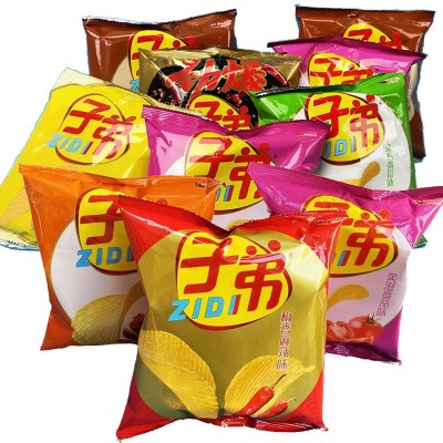 包邮云南昆明特产子弟批发薯片大包装100克小包30克零食原味整箱图4