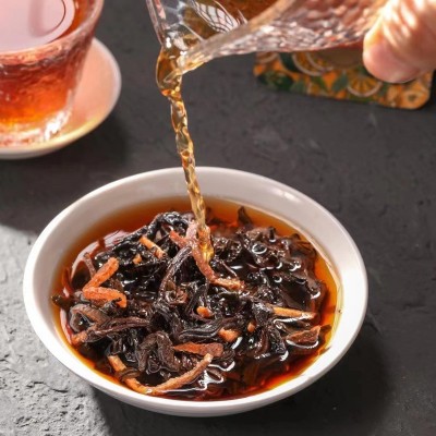 陈皮普洱云南2013年普洱茶熟茶搭配2012年新会陈皮礼盒装茶叶代发图4