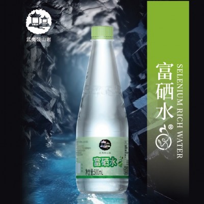 泉富硒水绿色500ml*20瓶富含微量硒元素水矿泉水整箱批发