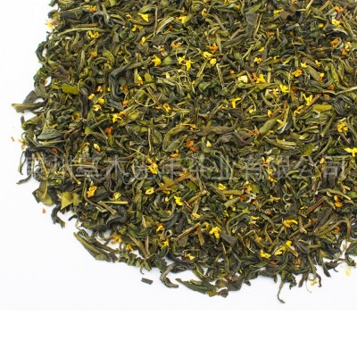 桂花绿茶 鲜醇花香绿茶 普通条形 咖啡奶茶原料 新式茶饮餐饮茶