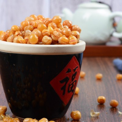 香酥休闲小零食烤牛肉味香辣下酒菜散装5斤装黄金豆熟油炸豌豆子图4