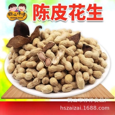 鹤山仔仔陈皮花生干果零食广东特产坚果炒货厂家批发40包300g