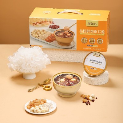 颜如耳鲜炖银耳羹桂圆红枣莲子红豆绿豆藜麦燕麦260g*6碗装一箱图4