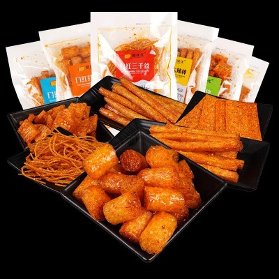 手工辣条大量批发湖南特产8090后童年怀旧零食麻辣组合大礼包整箱图4