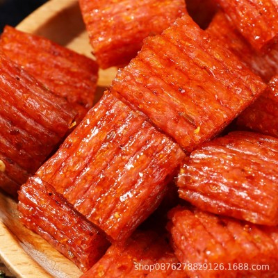 大刀肉儿时辣条批发散装素食麻辣亲嘴烧小面筋网红零食厂家包邮图3
