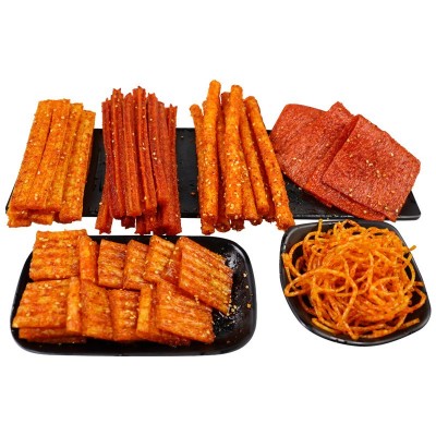 湖南辣条批货零食面筋辣片麻辣零食批發湖南辣条大包批货辣条零食图4