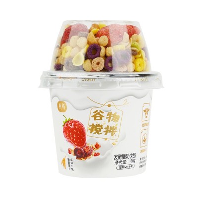 大颗粒燕麦谷物搅拌酸奶杯益生菌早餐代餐酸奶刮畅整箱批发酸奶图5