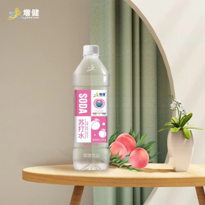 增健750ml苏打水加锌原味蜜桃味夏季饮品无糖弱碱0脂15瓶整箱批发图3