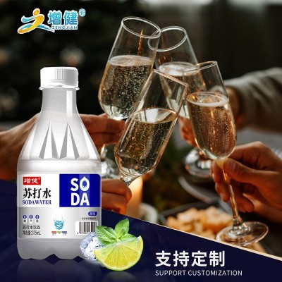 定制瓶装苏打水logo小瓶装婚庆喜宴商务活动饮用水375ml 整箱批发图1