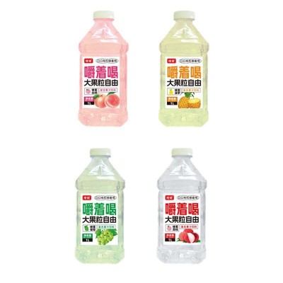 增健果肉果汁蜂蜜葡萄菠萝白桃嚼着喝果粒果汁饮料1L*12代理批发图4