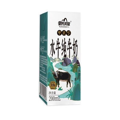 皇氏乳业甲天下水牛纯牛奶200ml*10盒双皮奶原料水牛奶厂家批发图5