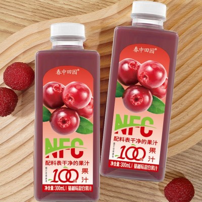 厂家现货批发代发果汁小瓶装300ml葡萄蔓越莓汁橙汁饮料整箱图5