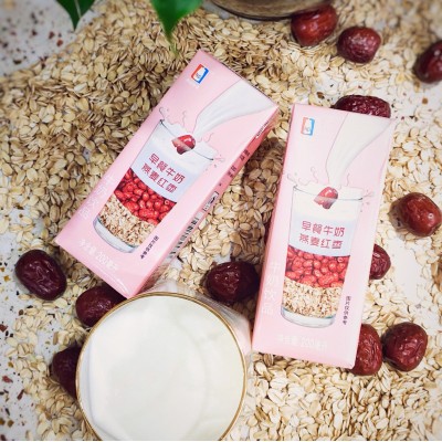 厂家直供南国乳业燕麦红枣营养早餐牛奶牛奶饮品200ml*10盒礼盒装图4