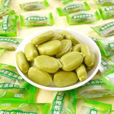 绿茶味爆浆清凉奶糖夹心糖果独立包装追剧休闲软糖小零食散装糖果图2