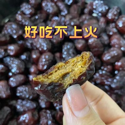 三蒸三晒熟枣无添加新疆红枣500g手工蒸枣办公零食袋装罐装蒸熟枣图2