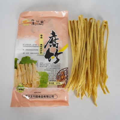 现货批发干豆腐皮 火锅食材豆制品腐竹 袋装凉拌腐竹条图2