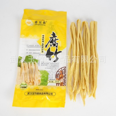 现货批发香豆农腐竹 袋装200克油炸豆腐皮 凉拌炒菜腐竹干图2