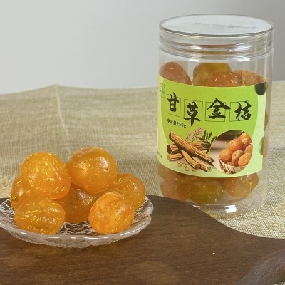 川知贝甘草金桔300克罐装酸甜开胃休闲小零食果脯蜜饯正宗金橘干图3