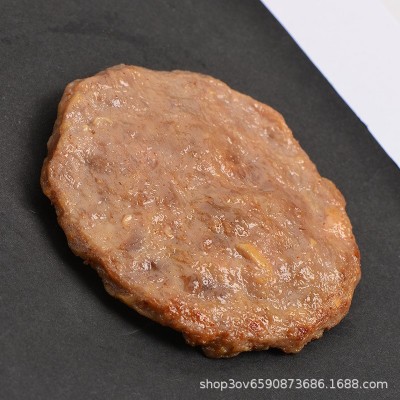 定制 牛肉饼汉堡专用牛肉饼早餐半成品生鲜牛肉馅低脂汉堡饼图5