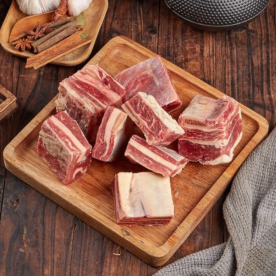 内蒙古牛肋骨原切清真四肋牛肉顺丰冷链牛仔骨牛排骨清真黄膘牛排图4