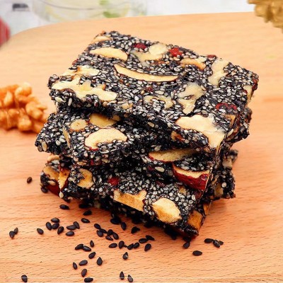 黑芝麻营养软糕批发代发500g 独立包红枣枸杞芝麻核桃零食芝麻糕图2