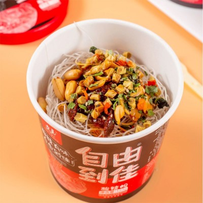 自由到佳纯红薯粉免煮速食酸辣粉123g*6桶上班族嗦粉整箱批发图5