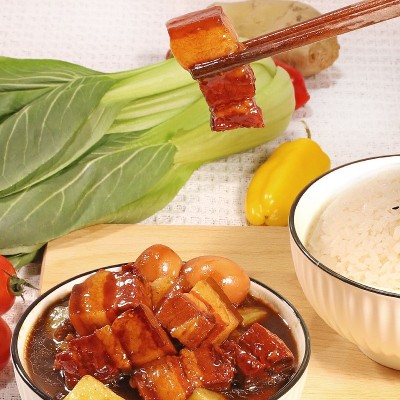 新成常温速食小碗菜家乡红烧肉180g快餐预制菜加热即食学生半成品图4